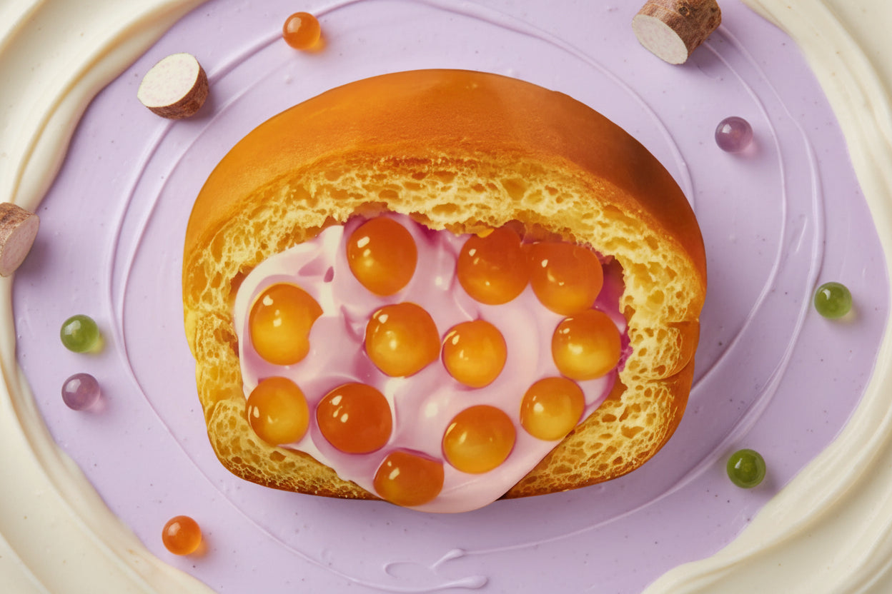 Poping Boba Bread Taro Cheese