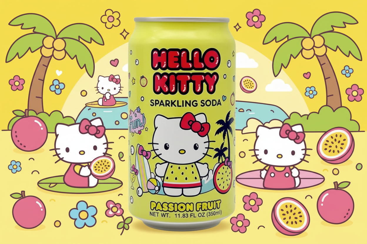 Hello Kitty Sparkling Soda Passion Fruit