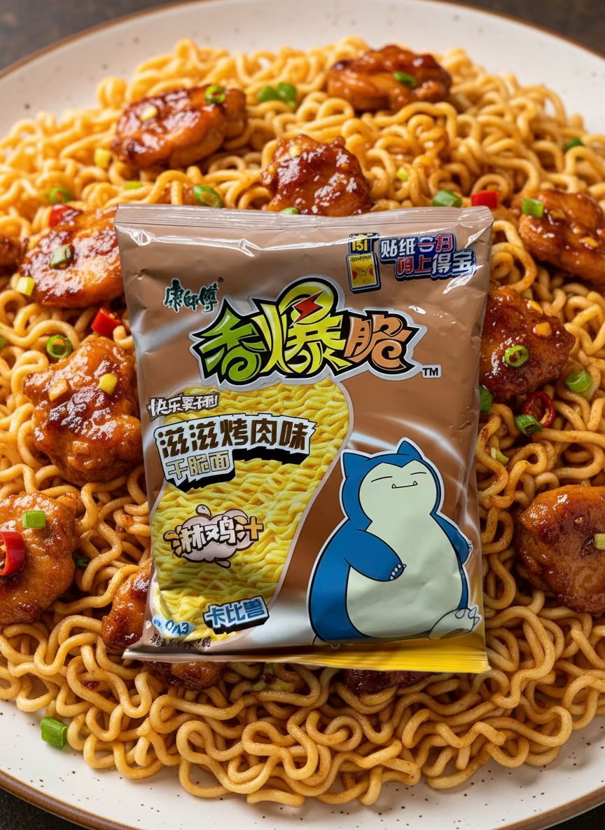 Ramen Frito Pokemon Carne Snorlax