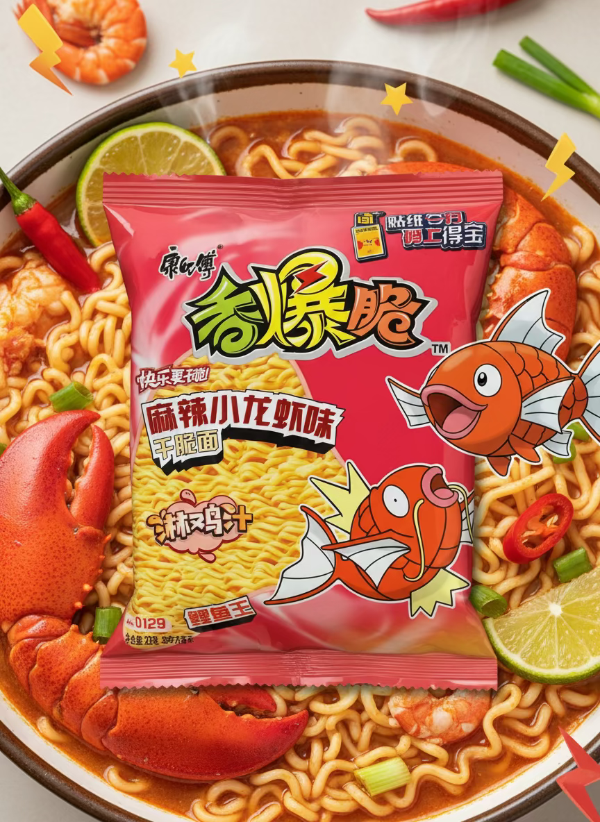 Ramen Frito Pokemon Langosta Magikarp