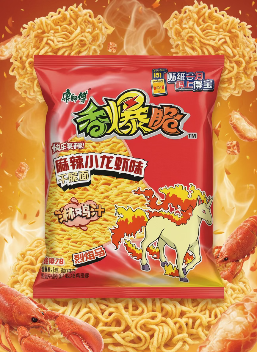 Ramen Frito Pokemon Langosta Rapidash