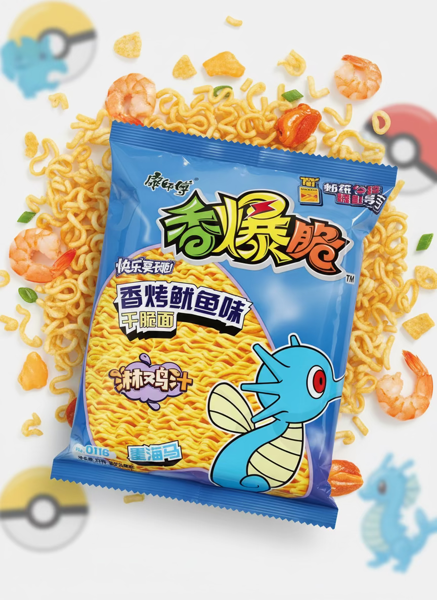 Ramen Frito Pokemon Mariscos Horsea
