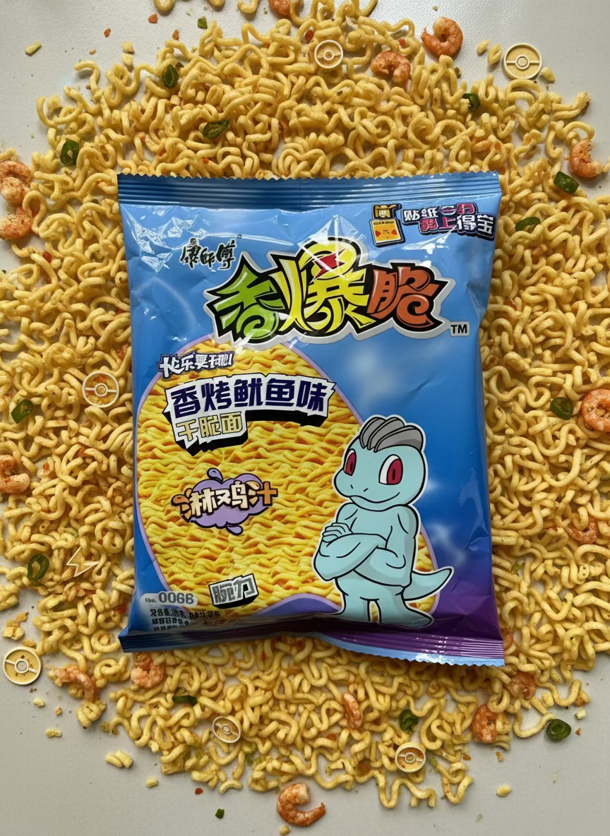 Ramen Frito Pokemon Mariscos Machop