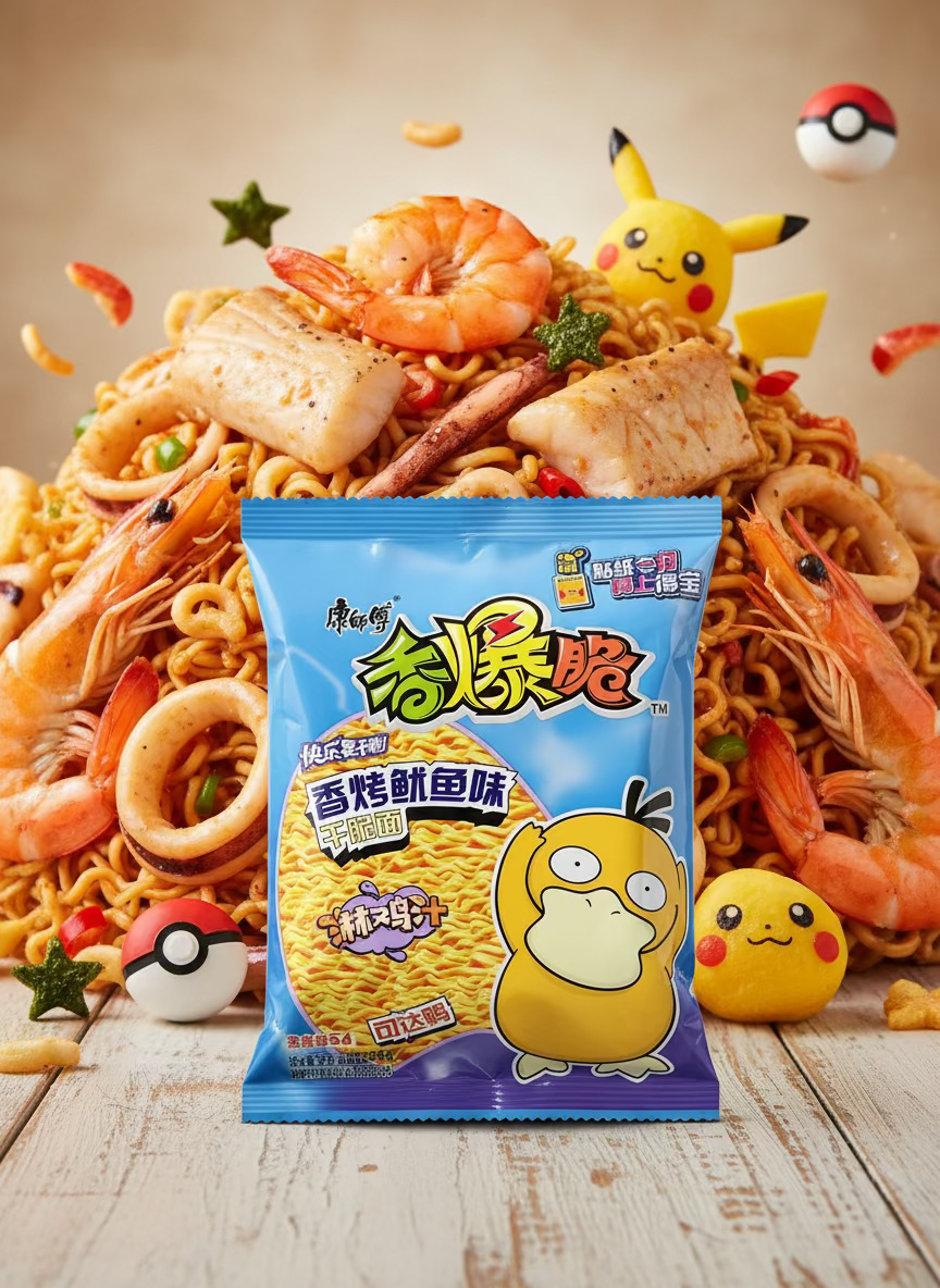 Ramen Frito Pokemon Mariscos Psycduck